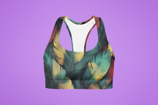 Deep Jungle Feather Bra